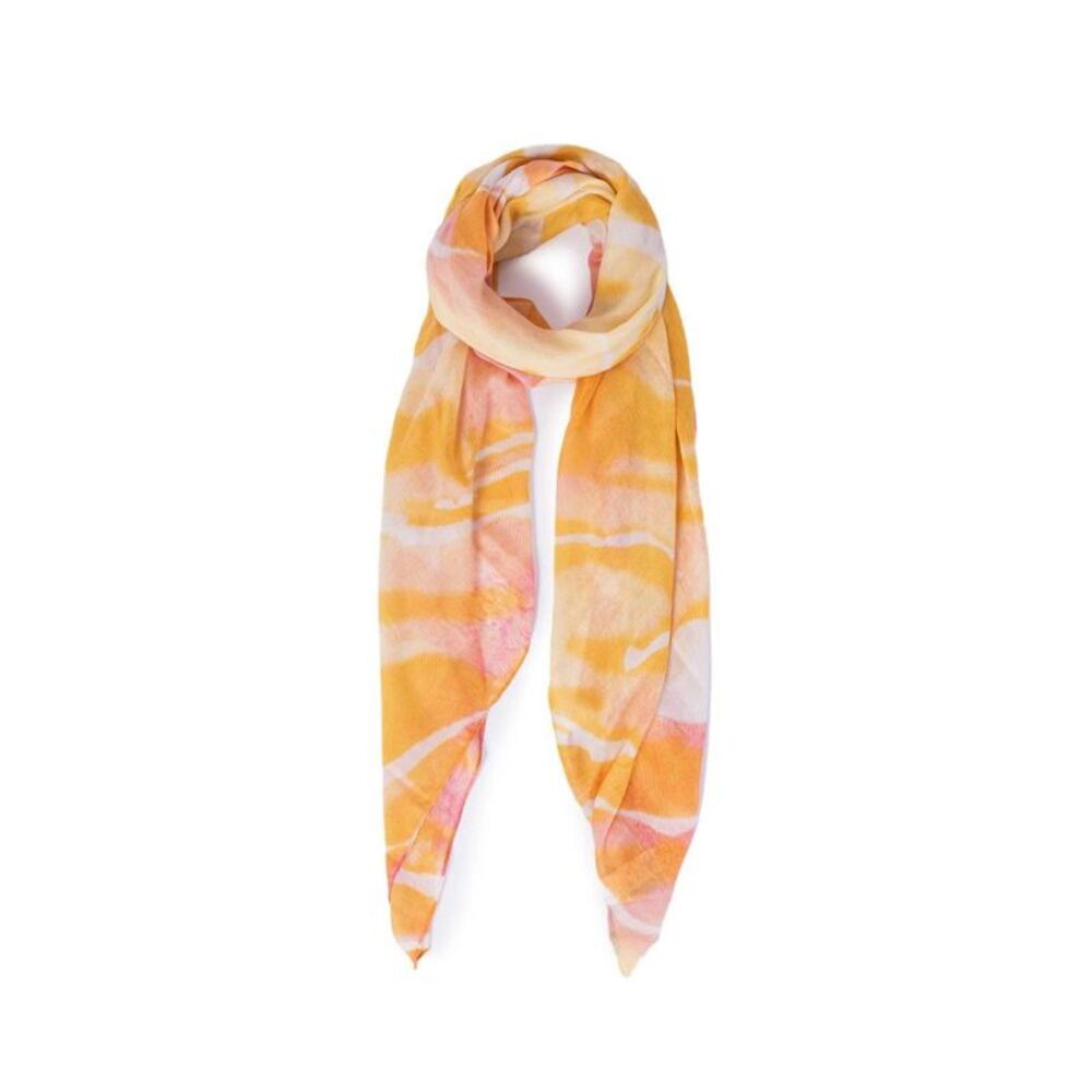 Pieces Orange Polyester Women's Scarf